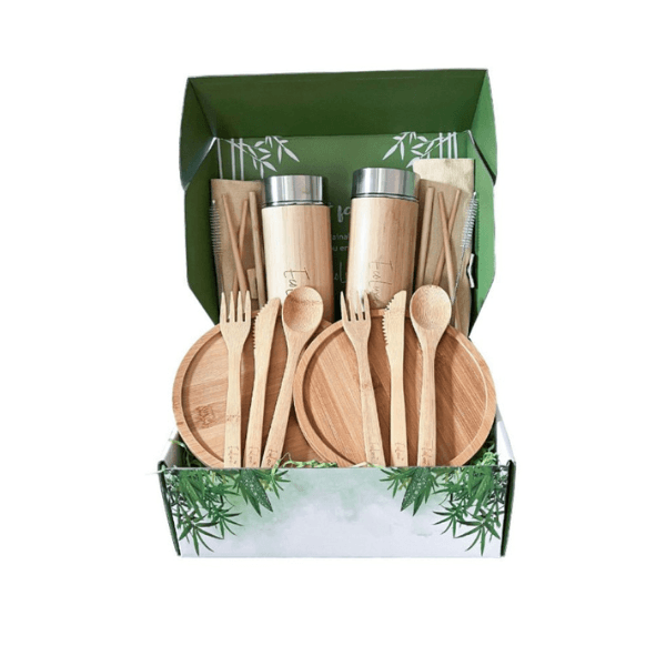 Bamboo Road Trip Dinnerware Gift for Two